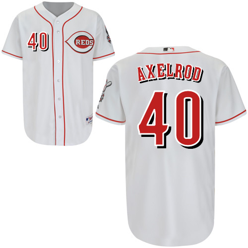 Dylan Axelrod #40 Youth Baseball Jersey-Cincinnati Reds Authentic Home White Cool Base MLB Jersey